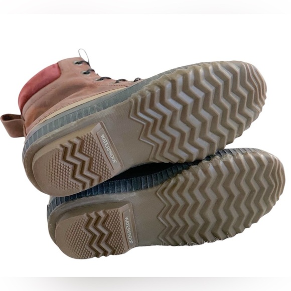 Sorel Men's Cheyanne Lace-up Waterproof Leather Duck Boots Size 8.5 Brown - Picture 5 of 8